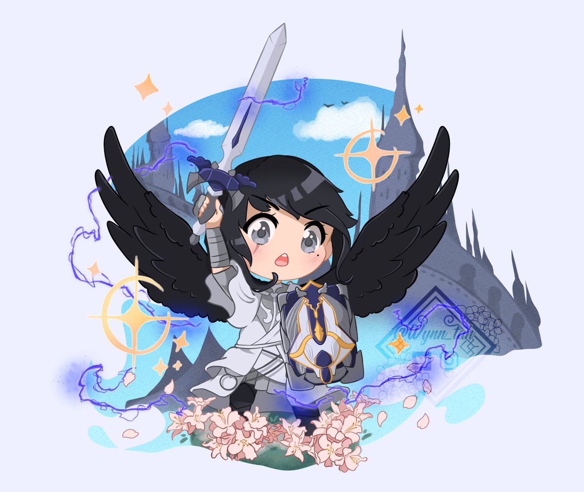 Commission I did for @DemonCatteGF 🗡🛡
Thank you for being such an absolute sweetheart to work with! 💚