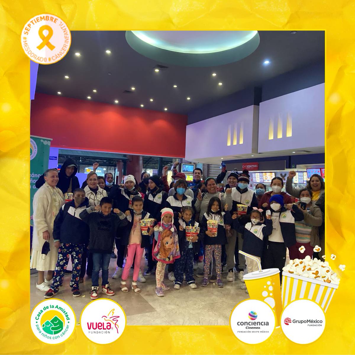 FundacionGM's tweet photo. ¡Gracias a todos los que acudieron para sumarse a la lucha contra el cáncer infantil!

#ConcienciaCinemex #PremierABeneficio #ODS17 

@casa_amistad
@VuelaFundacion
@_pablocruz
@SinSentidoFilms
@Orotiktak https://t.co/SYpMqkDYuI