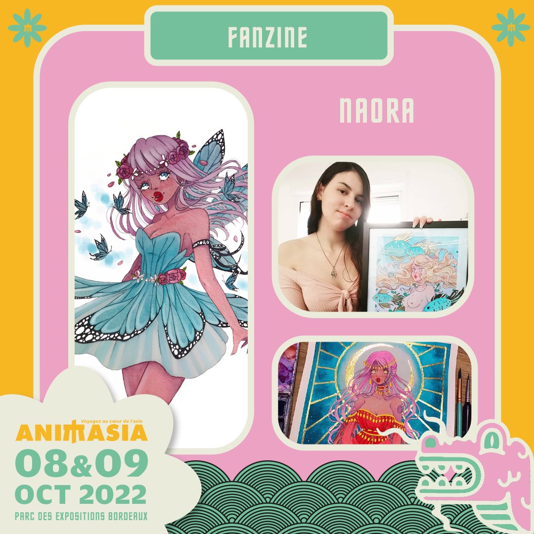 Fest_Animasia's tweet photo. Illustratrice aquarelliste, retrouvez sur le stand de @naorakura divers fanart de mangas &amp; jeux vidéo ainsi que plusieurs goodies réalisés à partir de ses illustrations 

N'hésitez pas à demander des créations personnalisées directement sur son stand !

#animasia #fanzine #art https://t.co/DtzQYjHw6L