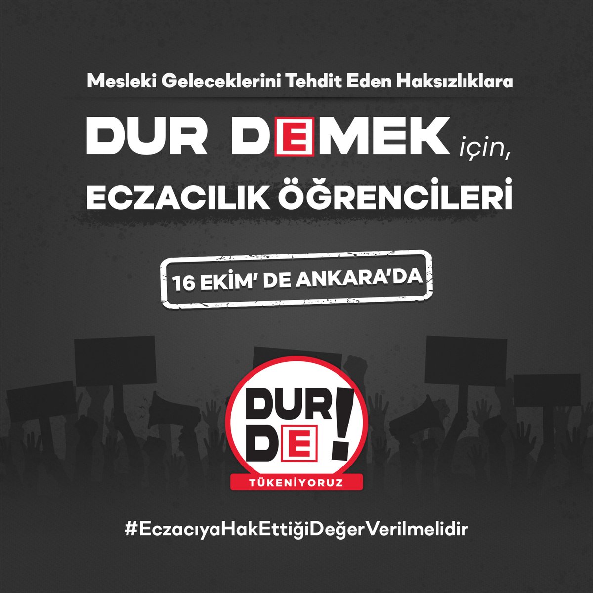 famancak's tweet photo. 16 Ekim Pazar Günü 
#BüyükEczacıMitingi'nde,
Mesleğimizin Yok Sayılmasına Dur Demek için ANKARA'dayız.
#EczacıyaHakEttiğiDeğerVerilmelidir https://t.co/uHnxhh7DdY