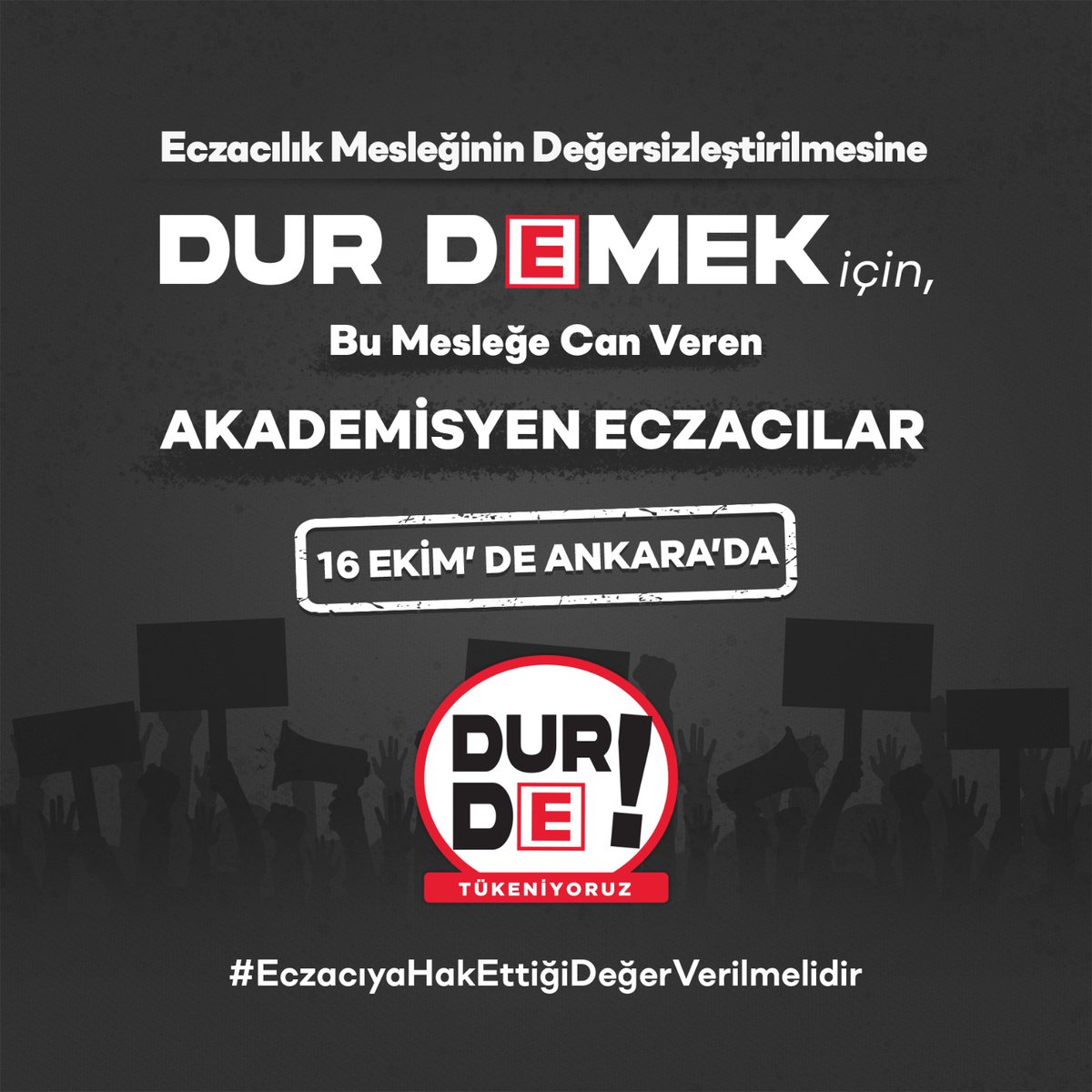 famancak's tweet photo. 16 Ekim Pazar Günü 
#BüyükEczacıMitingi'nde,
Mesleğimizin Yok Sayılmasına Dur Demek için ANKARA'dayız.
#EczacıyaHakEttiğiDeğerVerilmelidir https://t.co/uHnxhh7DdY