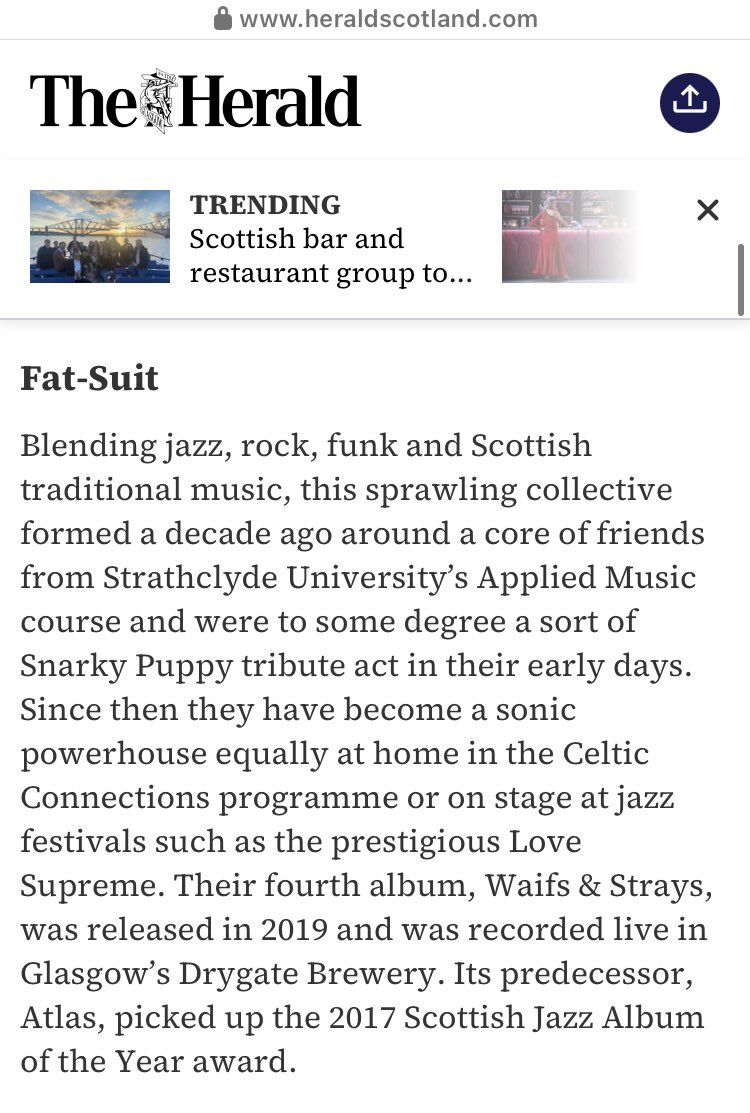 Really lovely to get a mention in this Herald article alongside stalwarts of the scene <a href="/fergusmccreadie/">Fergus McCreadie</a> <a href="/NimbusSextet/">Nimbus Sextet</a> @CortoAlto <a href="/georgiacecile/">Georgia Hayden</a> <a href="/gcostellomusic/">Graham Costello</a> <a href="/RebeccaVasmant/">Rebecca Vasmant</a> &amp; <a href="/hiitskitti/">kitti</a>
