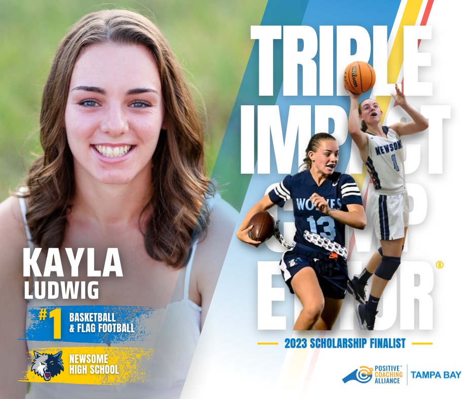 Positive Coaching Alliance - Tampa Bay (@pca_tampabay) on Twitter photo Our 6th week of Triple-Impact Competitor® finalist announcements is here with Kayla Ludwig from <a href="/newsome_sports/">NewsomeHSSports</a> and <a href="/FlagNewsome/">Newsome Wolves Flag Football</a> through <a href="/HillsboroughSch/">Hillsborough Schools</a>!
We cannot wait to see all the amazing things you accomplish, <a href="/2023_kayla/">Kayla Ludwig</a>! #GoWolves #BleedBlue #TripleImpactCompetitor Our 6th week of Triple-Impact Competitor® finalist announcements is here with Kayla Ludwig from <a href="/newsome_sports/">NewsomeHSSports</a> and <a href="/FlagNewsome/">Newsome Wolves Flag Football</a> through <a href="/HillsboroughSch/">Hillsborough Schools</a>!
We cannot wait to see all the amazing things you accomplish, <a href="/2023_kayla/">Kayla Ludwig</a>! #GoWolves #BleedBlue #TripleImpactCompetitor