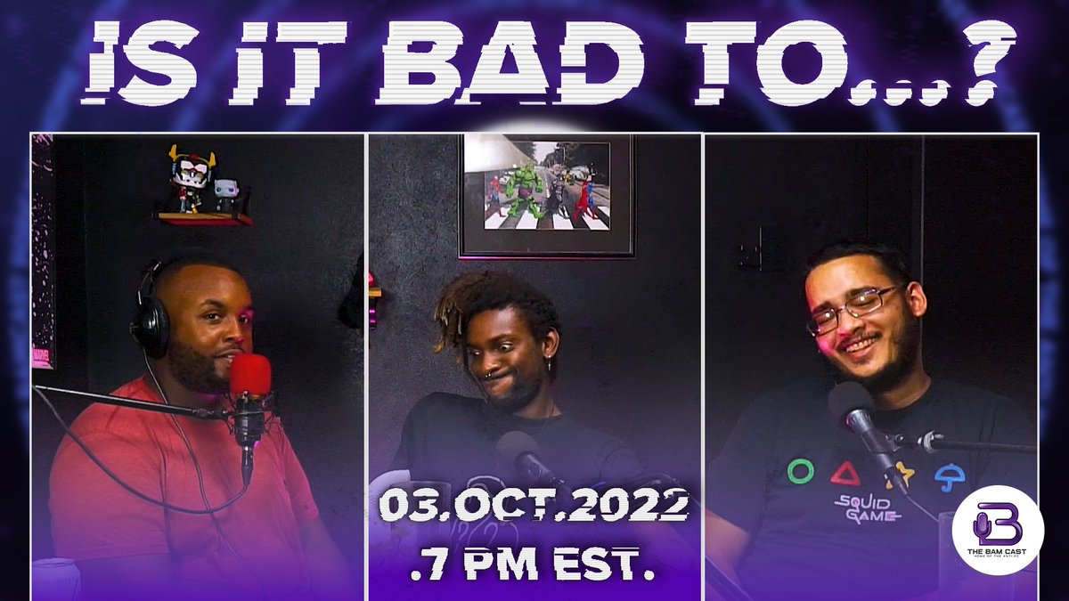 MartinPagon's tweet photo. @TheBamCast Podcast is back with a #newepisode available everywhere at 7PM EST 🇯🇲
-
"Is it bad to ..." is always gonna be a fun question 👀🤣
-
#Applepodcasts #Spotify #SoundCloud #YouTube #googlepodcast https://t.co/gksh7ri39S