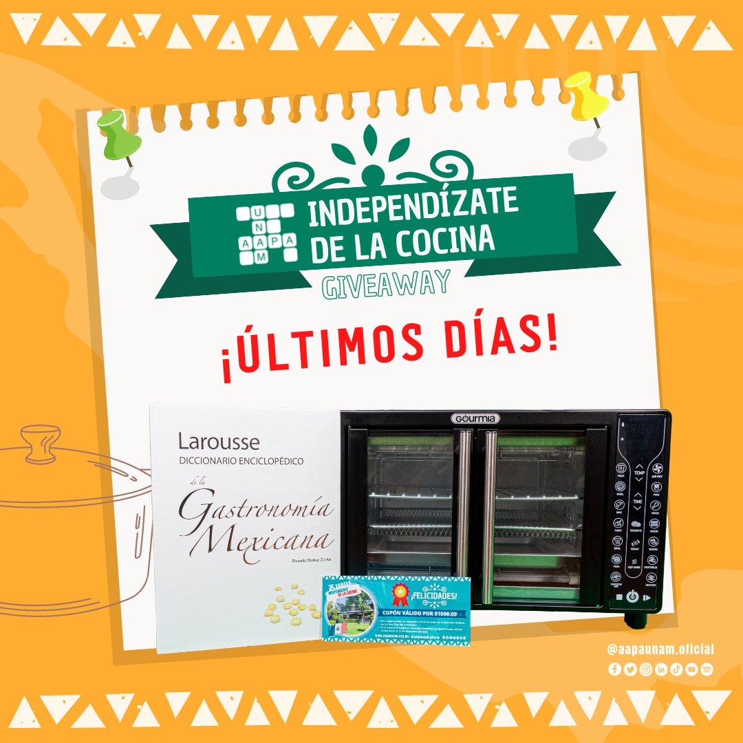 AAPAUNAMOficial's tweet photo. Estamos a unos días de terminar nuestro sorteo, ¡no te quedes si participar!
👉 https://t.co/4d5AoRYmSt
#SomosAAPAUNAM #sorteomexico #UNAM #docente #México https://t.co/uJYMWgaLRp