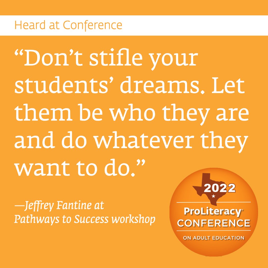 ProLiteracy's tweet photo. 💡 Wise words overheard at the 2022 #ProLitCon. https://t.co/hVklk6rPW7