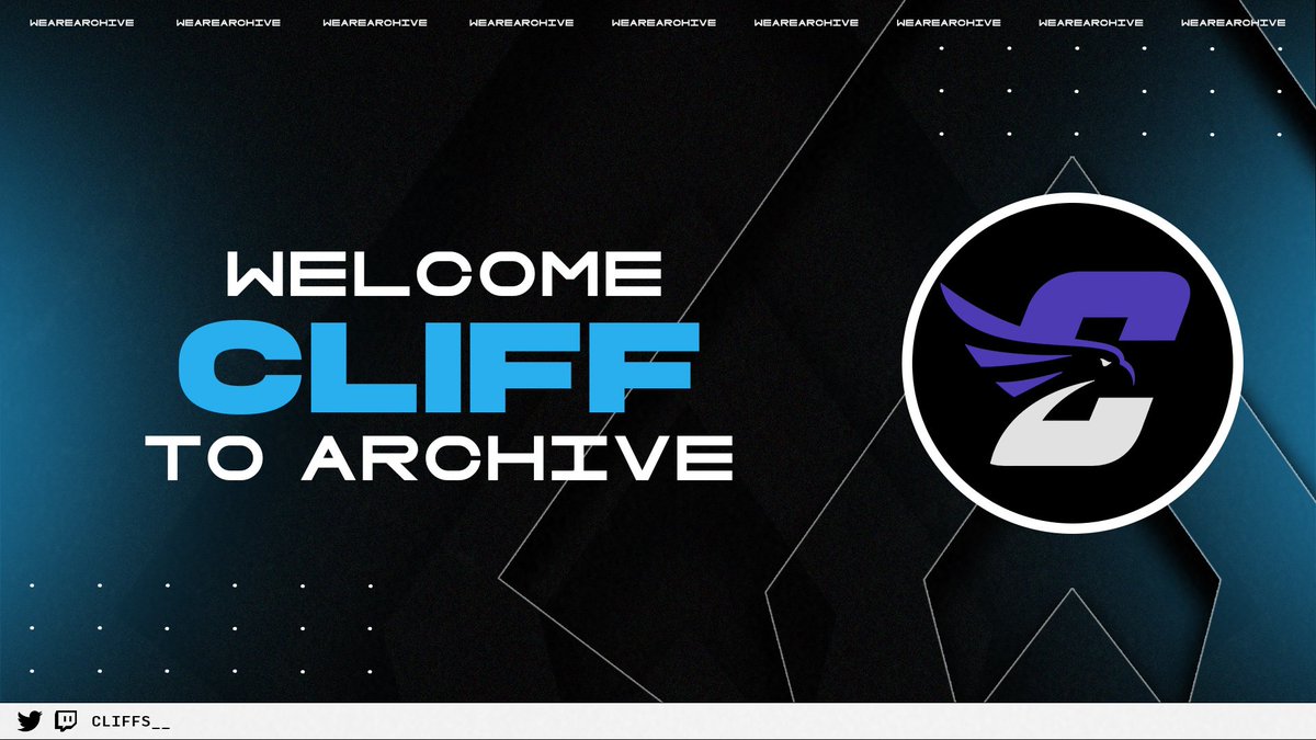 We are thrilled to welcome <a href="/Cliffs__/">Cliff</a> to Archive! 🎉

Destiny Trials Sherpa plus enjoys other games in his free time, and always keeps the laid back vibes in stream.

Check him out tonight and next weekend for streams:
twitch.tv/cliffs__