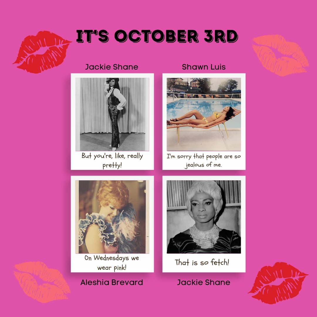 MTSUGoreCenter's tweet photo. "On October 3rd, he asked me what day it was." Happy Mean Girls Appreciation Day! We are celebrating this classic film with three prominent trans women, including MTSU Alum Aleshia Brevard! https://t.co/hKwBZ19COt