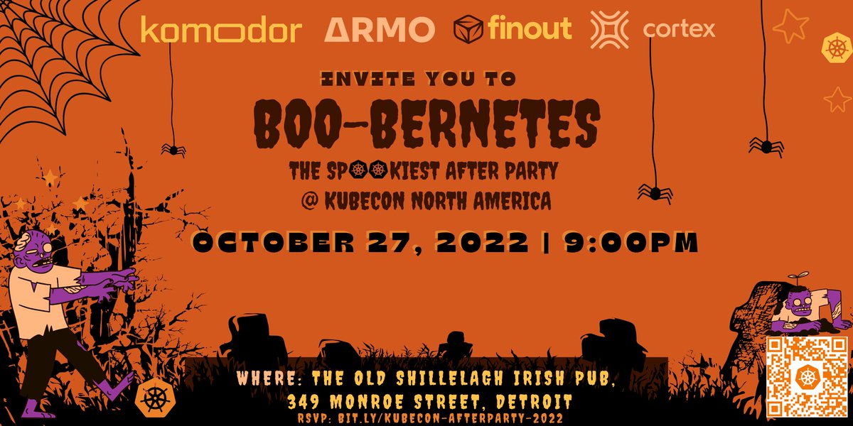 #CloudNative Friends UNITE! I'm coming to #Kubecon and I'll be at the spookiest party happening there - so be sure to join me & the awesome hosts >> RSVP & Share: bit.ly/kubecon-afterp… Looking forward to hanging out with all my Kubernaut friends! CC: @KubeConParties
