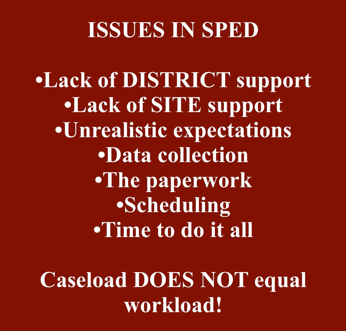NCETAEDU's tweet photo. @NationalSD @NSDLeighangela caseloads are unacceptable #SPEDmatters #IamNCETA #WeAreCTA https://t.co/Vb3UyXDtvD