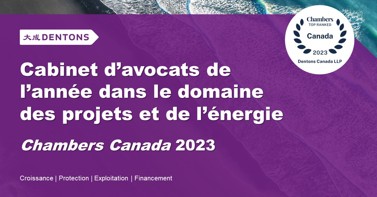 DentonsQC's tweet photo. Dentons a été nommé le cabinet d’avocats de l’année au Canada dans le domaine des #projets et de l’#énergie! Merci à nos clients et à Chambers pour cette marque de reconnaissance, qui témoigne de l’excellence de nos avocats dans ces secteurs. https://t.co/s2NRKm70Fd https://t.co/1J70WyHsOC