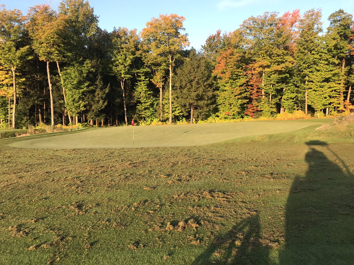 MarquetteGolf's tweet photo. Went after the #Greywalls approaches with a double zing today and Pulled out loads of material. Big cleanup and mow after. #ThatchManagement #DiseaseManagement #SurfaceManagement #GroundGame https://t.co/Gwii1GgakO