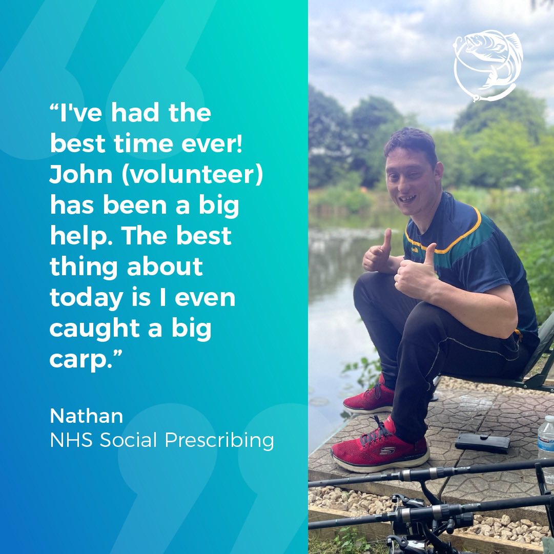 Meet Nathan from one of our Green Social Prescribing groups #fishing #angling #mentalhealth #NASPTweets #depression #anxiety #addiction #ptsd #socialprescribing #greensocialprescribing #tacklingminds