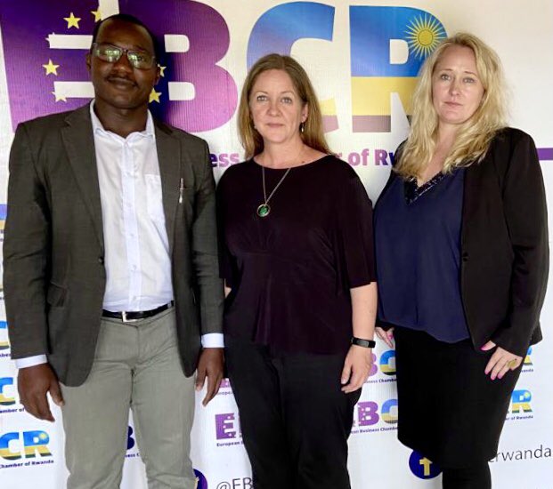 EBC_Rwanda's tweet photo. Today our Executive Director Johanna Sandberg welcomed Mr Armand WOMBOU the representative for la Chambre de Commerce Québec-Afrique together with EBCR member Chantal Savage to discuss bilateral collaboration between Canada and Rwanda and how the Chambers can collaborate @EUinRW https://t.co/53w3R82pML