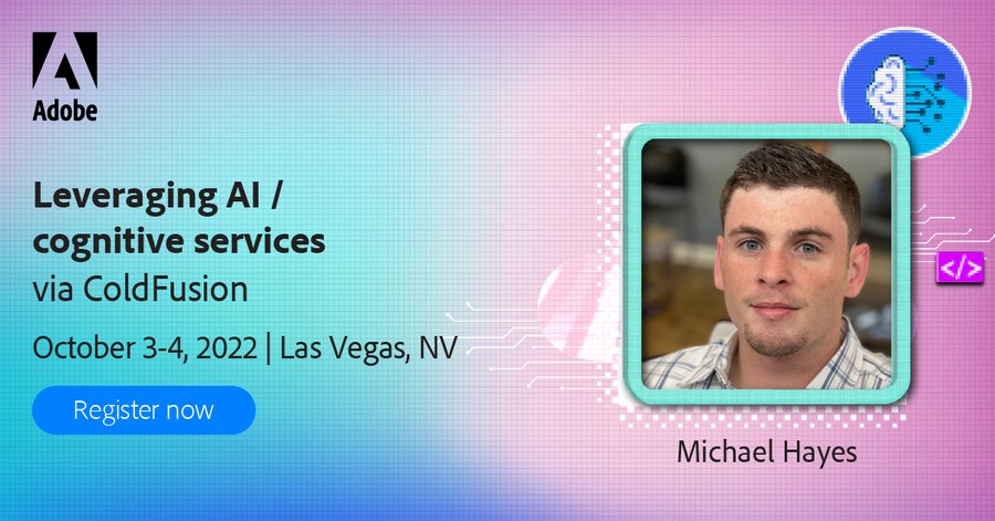 Media3's own Mike Hayes speaking today at 1:30pm,
Grand Ball Room BC, The Mirage ...
#cfsummit #cfml #coldfusion
#azure #cloud