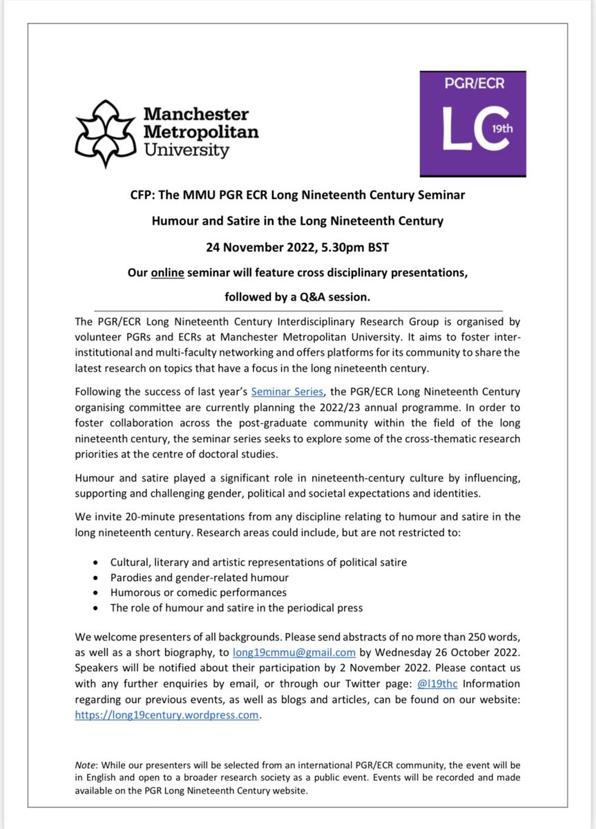 <a href="/VictorianLondon/">Lee Jackson</a> <a href="/vjc_torianist/">Dr Vic Clarke</a> <a href="/victorianlegac1/">victorianlegaciespodcast</a> <a href="/VictorianCFPs/">Victorian CFPs</a> <a href="/MVSA_77/">Midwest Victorian</a> <a href="/ARU19thC/">ARU 19thCentury</a> <a href="/AHNCA19/">Association of Historians of 19th Century Art</a>