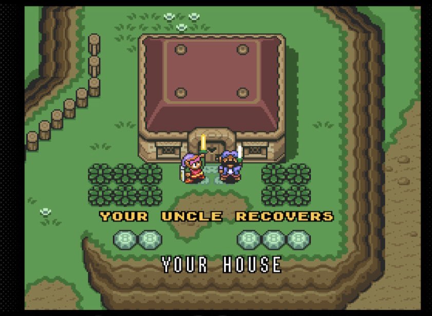 Luhmol's tweet image. Einer langen Reise Ende 😊. 
Schön war’s.
#legendofzelda #alinktothepast #NintendoSwitchOnline #triforce #ganondorf