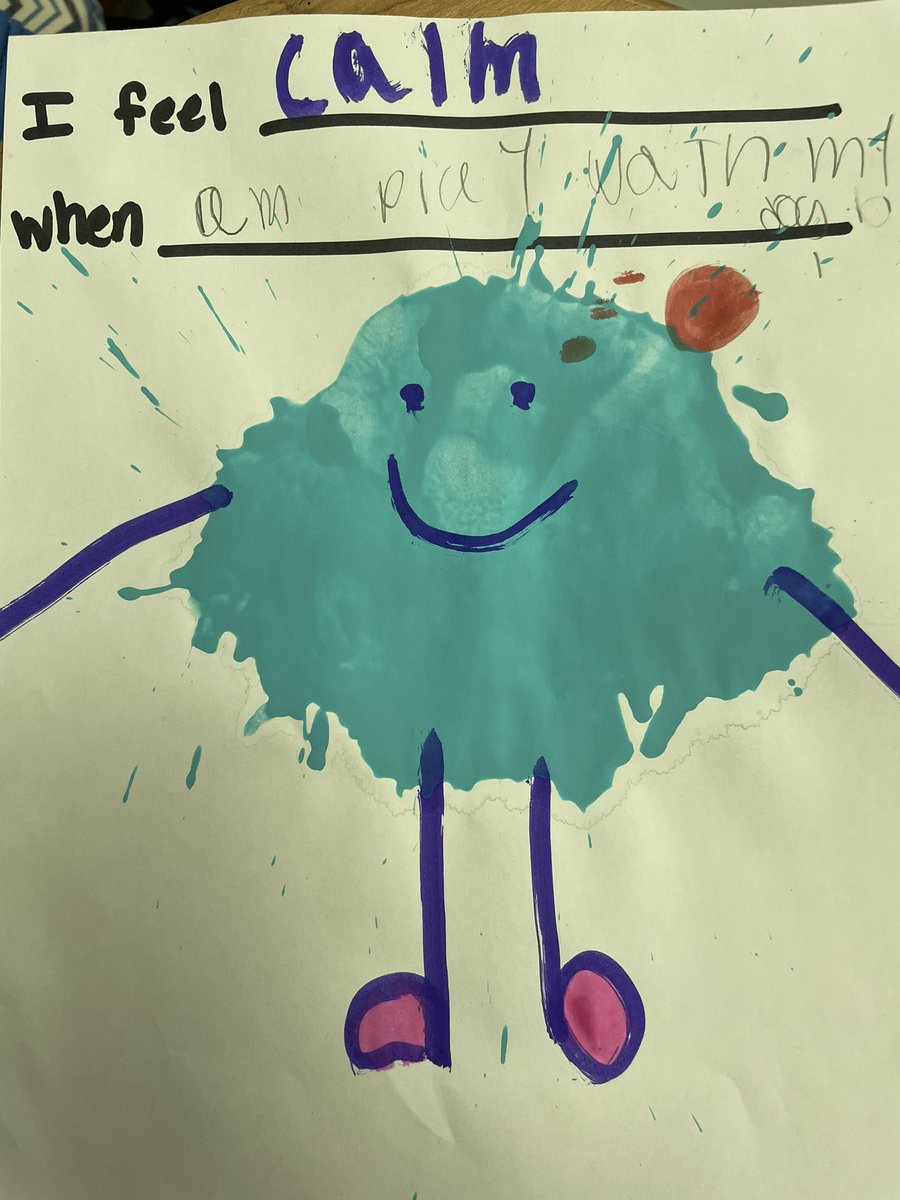 VGashlin's tweet image. Feeling face monsters to work on feeling identification (in preparation to learn “I statements”).