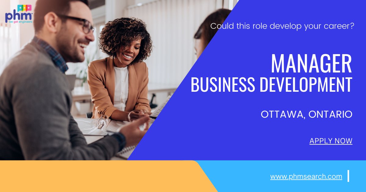 PHMSearch's tweet image. Could this role develop your career?

Our client in Ottawa, Ontario is currently seeking a Business Development Manger to join their team!

bit.ly/3rp273x

#phmsearch #businessdevelopment