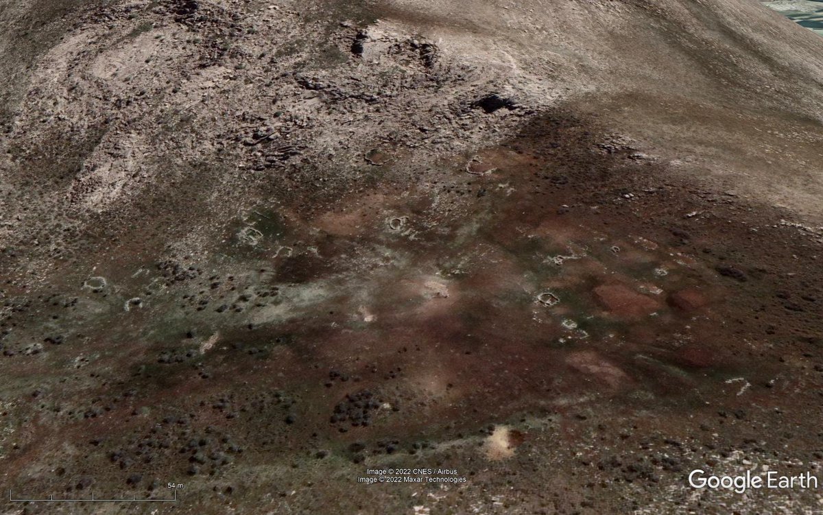 GlobeSpotter's tweet photo. Iran. 

Going by this tweet, I checked the area around Mount Behistun. https://t.co/FCVeDcbOAK

On the hills West of the carvings, I stumbled on these structures. Could be corrals for cattle. But that seems a far stretch.   

34°24'10.95" N  47°22'58.97" E #eventsoccurinrealtime https://t.co/Cor6VKVIgE