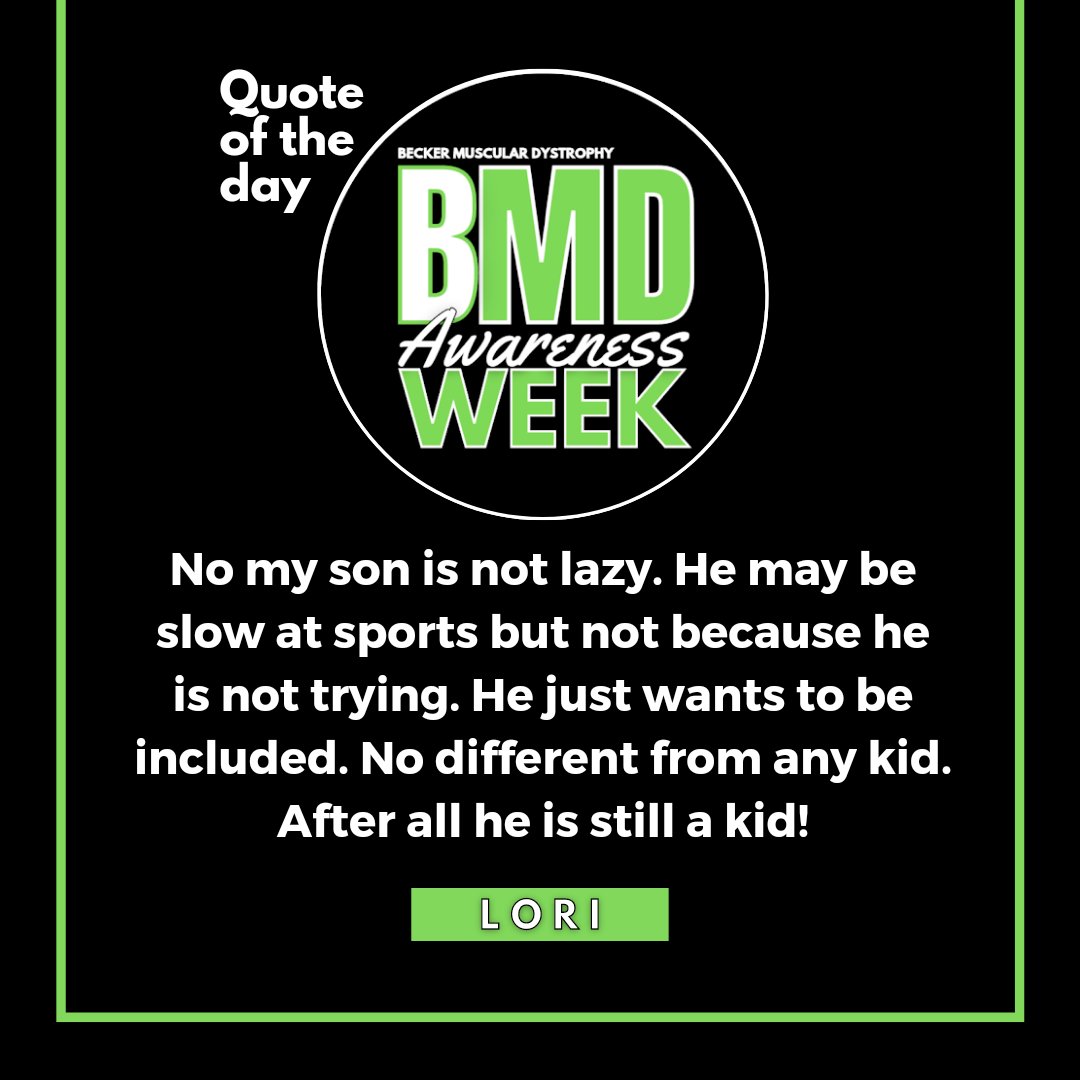 LAPS4MD's tweet photo. Quote from a mother of a child with Becker Muscular Dystrophy. Being a kid is hard enough and as children we simply long to be included - even as adults but we often get viewed as lazy people who don't try hard enough - people couldn't be more wrong! #BeckerMDweek October 2nd-8th https://t.co/3ytguGPN8y