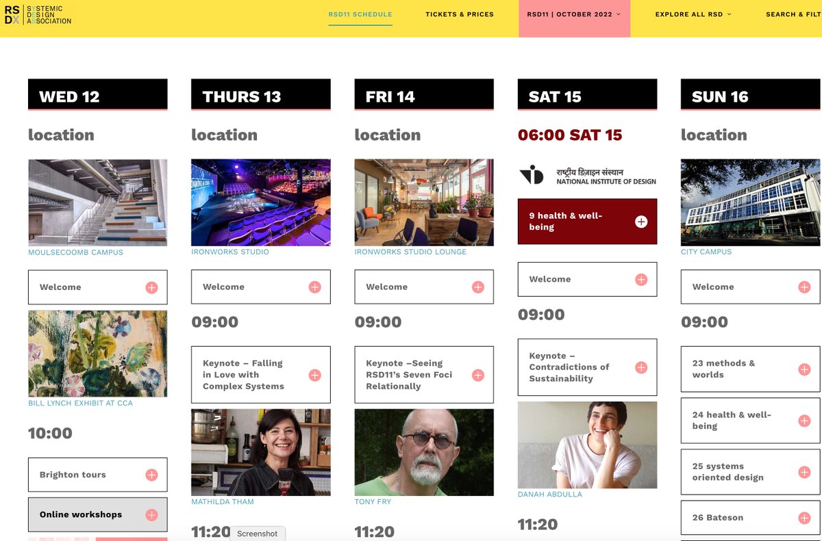 RSDSymposium's tweet photo. Check out what's in store at @RSDSymposium! The RSD11 schedule provides quick access to all sessions in an agenda format. 
Times are BST. Oct 3-16 online and in-person in Brighton, UK. https://t.co/lGqi1iA8T8
Sign up and find more info at:
https://t.co/lGqi1iA8T8 #RSD11 https://t.co/7pMKyeEhTS