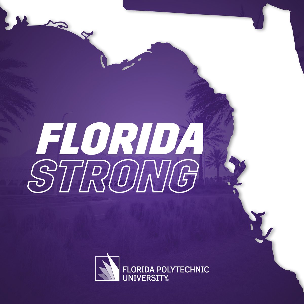 To our friends, family, colleagues, and everyone working to regain their footing, #FLPoly stands with you. Our thoughts are with all those still recovering from Hurricane Ian's effects in our community and throughout the state. 💜