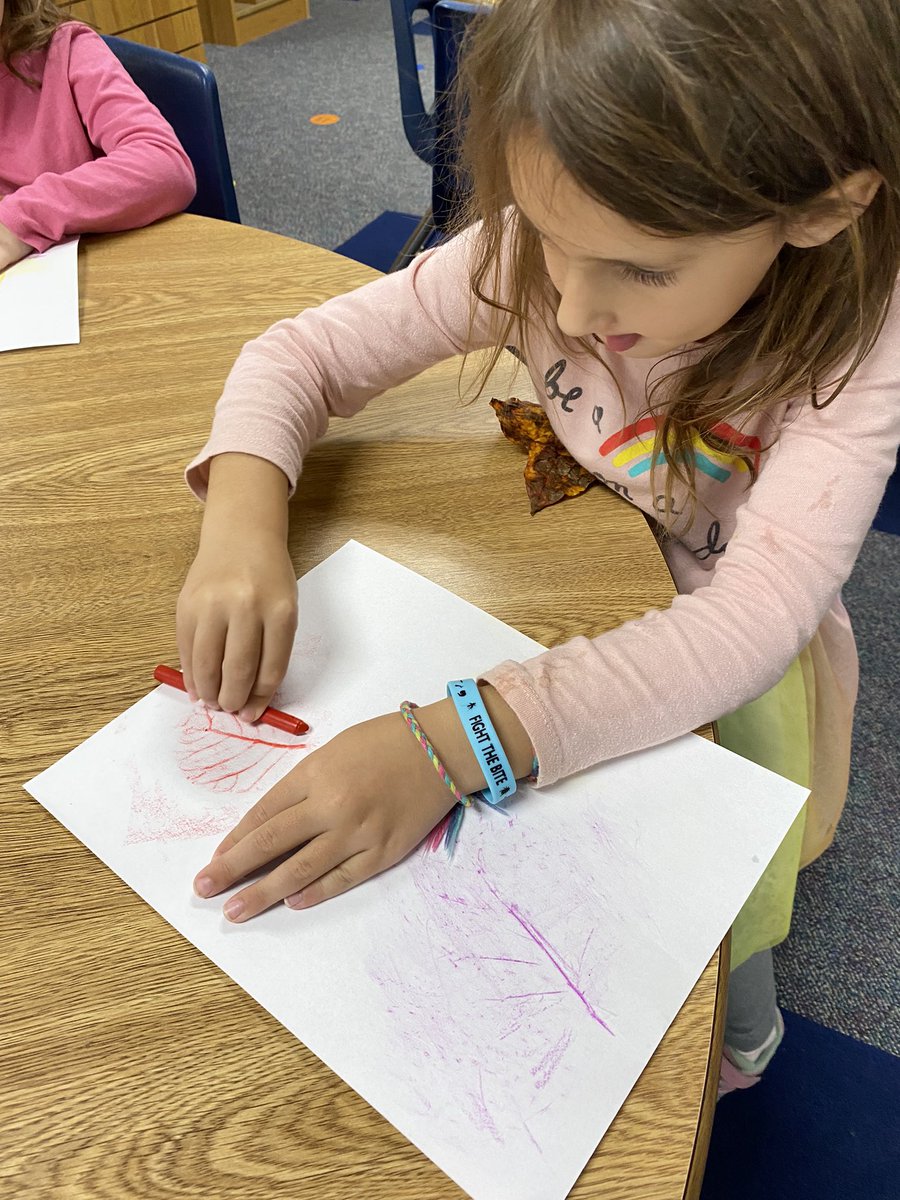 mccoggins's tweet photo. Today in Kindergarten, we read a nonfiction book about leaves in the fall and then did a leaf rubbing! We 💛 this time of year! 🍂

#WeAreATK🐾 https://t.co/oHI7yoX4Ct