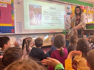 MONTYOHES's tweet photo. OHES Kindergarten Spotlight:
Our kindergarten cubs are using social stories to reinforce school routines and #CubCoreValues.  This helps us stay safe! #MontyFullDayK would allow for more opportunities to develop responsible learning habits and reflective practices! https://t.co/rDG7TJXbZL