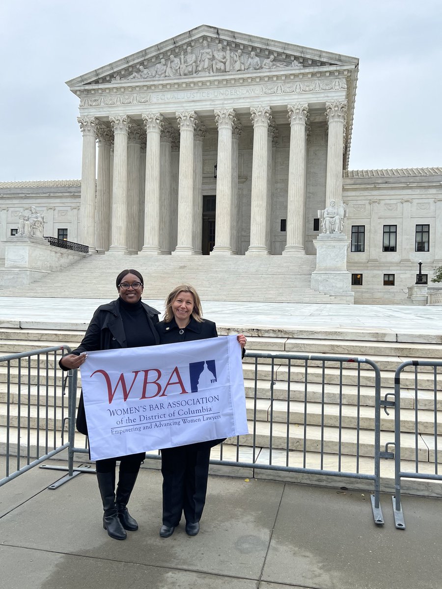 jilldash's tweet photo. Had to fly the @WBADC flag to welcome our past co-chair and first ever Black woman to the #SupremeCourt. https://t.co/e3qfa4uhKL