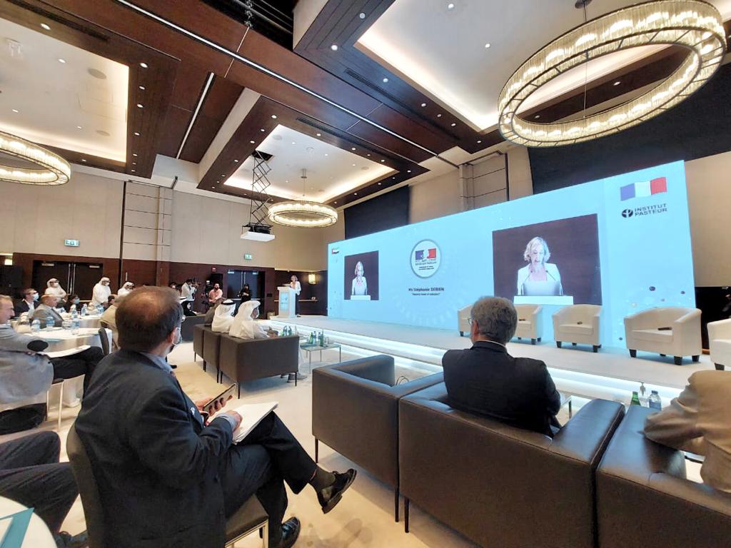 A new step in the field of biomedical cooperation between France and the UAE. Congratulations to @adphc_ae and @institutpasteur for opening today their first joint symposium dedicated to Infectious Diseases. Ambitious projects ahead!