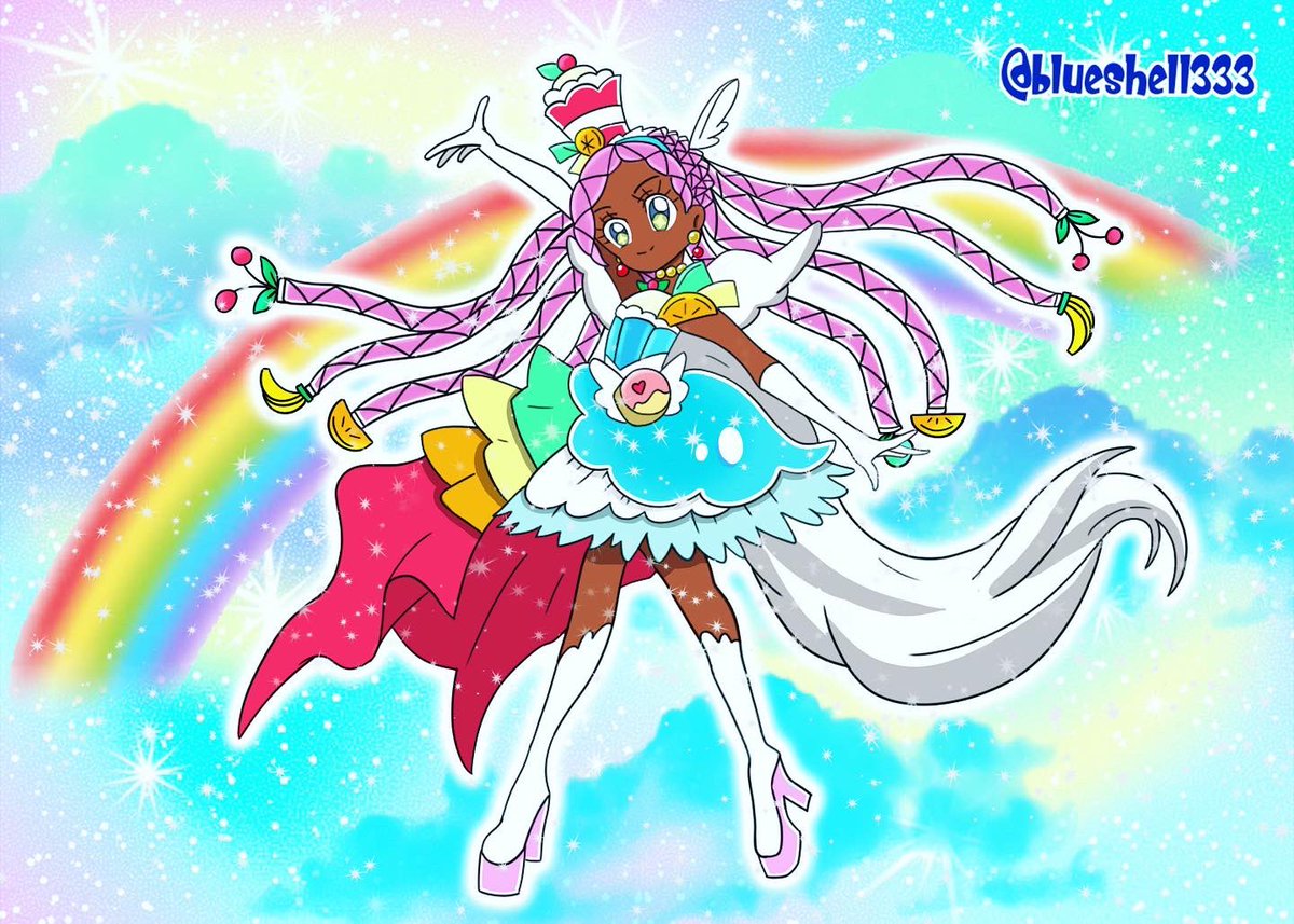 blueshell333's tweet photo. Blacktober day 3: vibrant! Had to be cure parfait! #blacktober #blackart #BLACKARTIST #prettycure #precure #cureparfait #vibrant https://t.co/0T2qt2xIqn