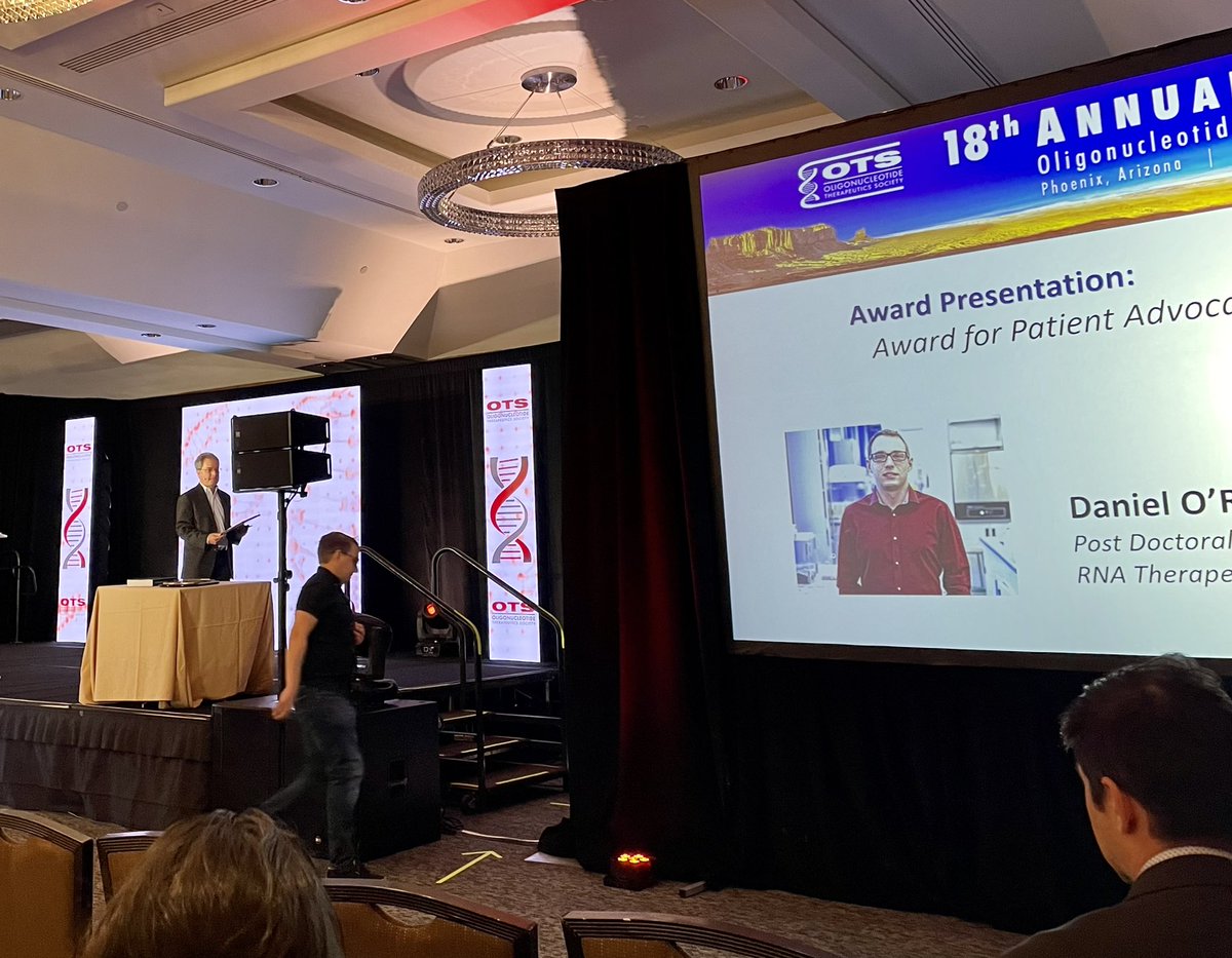 Leonora Abdullahu (@leonora_abd) on Twitter photo So fortunate to have worked with someone as passionate about his research as Dan is. The most well-deserved award in patient advocacy. Very excited to see where his research takes him in the future <a href="/DANorDNA/">Dan O'Reilly</a> <a href="/OTSociety/">Oligonucleotide Therapeutics Society</a> #OTS22 So fortunate to have worked with someone as passionate about his research as Dan is. The most well-deserved award in patient advocacy. Very excited to see where his research takes him in the future <a href="/DANorDNA/">Dan O'Reilly</a> <a href="/OTSociety/">Oligonucleotide Therapeutics Society</a> #OTS22