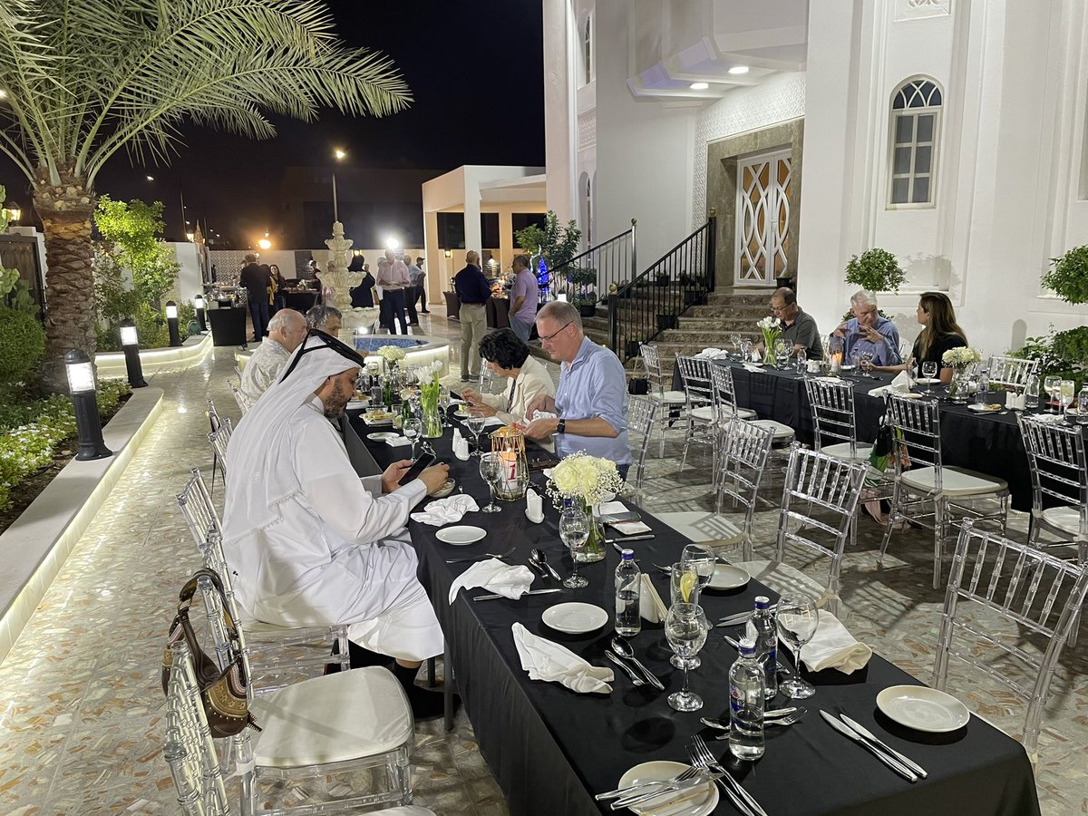 Lovely BBQ In Doha last night for QCRI Advisory Board courtesy of @akelmagarmid. It was 32C at 9pm. We had to go inside to cool off after we had eaten. Quite the opposite of BBQ’s in the UK @wooldridgemike @pecphd