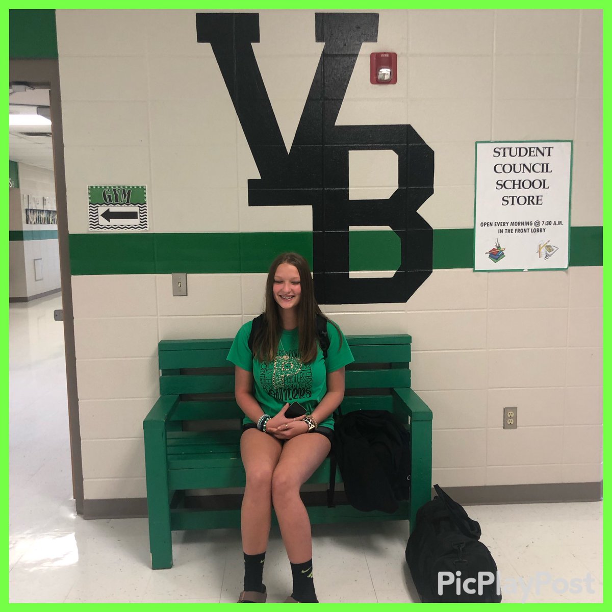 nrmsvb's tweet photo. Kicking off Bully Prevention Month with βWear Greenβ Day!!! #PointOutKindness https://t.co/JBZpALE49j