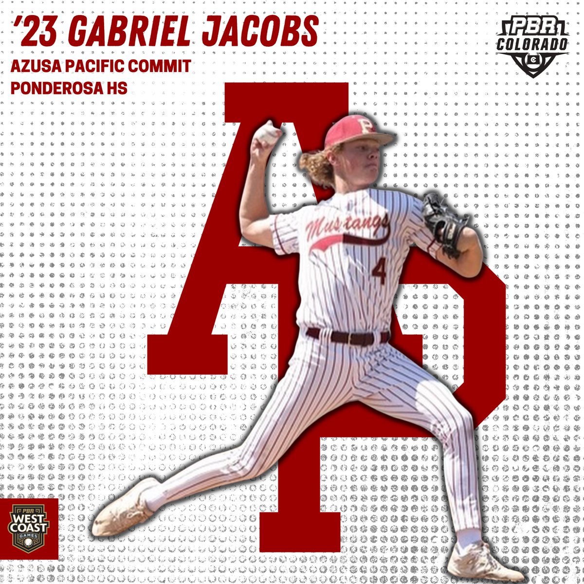 🚨𝐂𝐎𝐌𝐌𝐈𝐓𝐌𝐄𝐍𝐓 𝐀𝐋𝐄𝐑𝐓🚨

‘23 RHP Gabriel Jacobs (<a href="/Gjacobs42/">Gabriel jacobs</a>) has announced his commitment to Azusa Pacific University.

Jacobs is the 7th commitment from Colorado’s WCG team this summer.

👤 bit.ly/3fwT0Ln

<a href="/phsmustangs/">Ponderosa Mustangs</a> || <a href="/Slammersbasball/">Slammers Baseball CO</a>