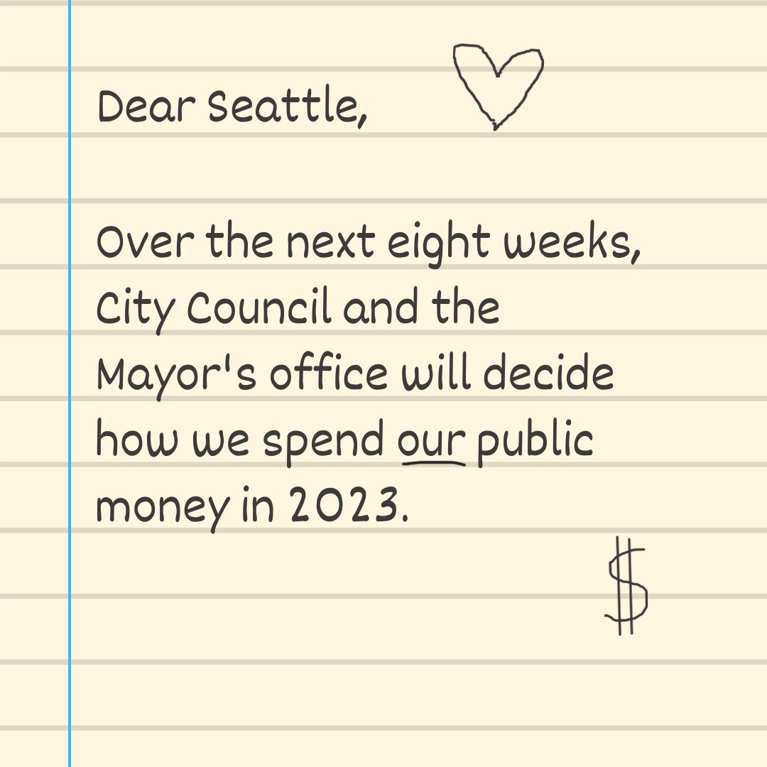 It's officially city budget season in Seattle, when we come together to fight like hell for a budget that gives us a chance at collective survival and liberation. A message from #SolidarityBudget:
