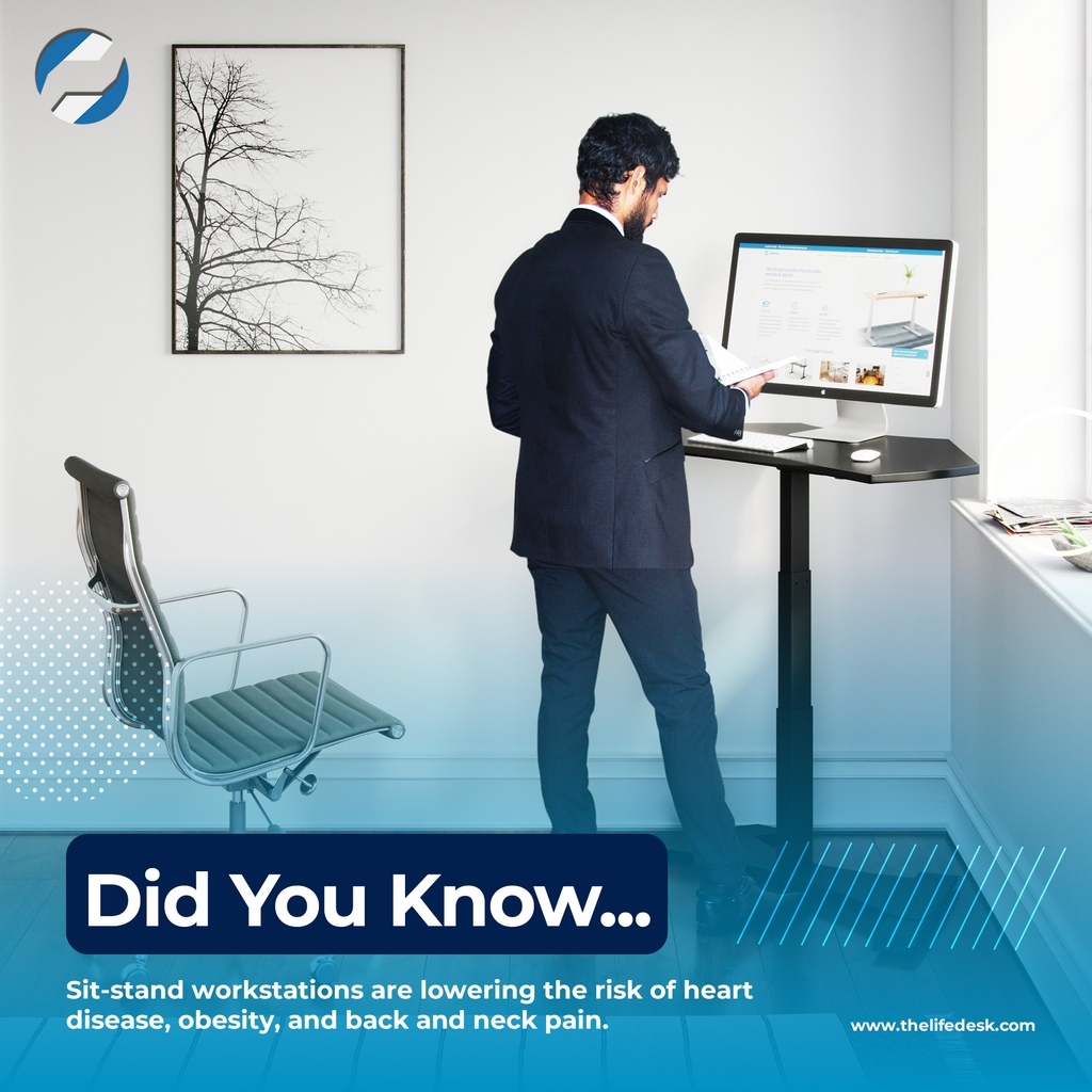 We know a thing or two about sit-stand workstations. They're more than just a fad! They're helping millions of people worldwide. Let LifeDesk help you not become a statistic. 

Visit thelifedesk.com for more information.