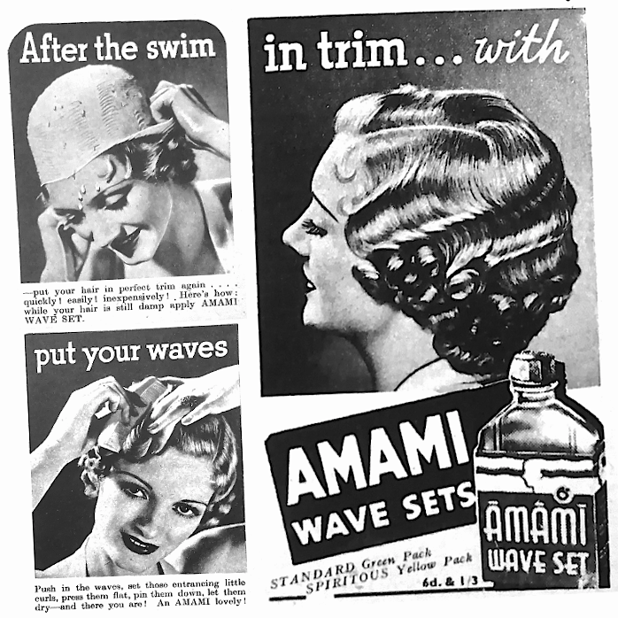 LeeVanBee's tweet photo. A vintage advertisement for Amami Wave Set 
#AdArt #Art #Vintage #VintageAd #VintageAds #Shampoo #Conditioner #WaveLotion #SettingLotion #Hair #HairCare #1930s https://t.co/xOXWOkpOSZ