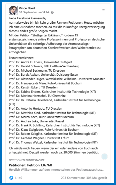 AndreThess's tweet photo. Herzlichen Dank an Vince Ebert für die freundliche Unterstützung der Stuttgarter Erklärung, siehe unten. Wir brauchen noch ca 25.000  Unterschriften bis 14.10.2022 
https://t.co/Csm7VYfz0K https://t.co/VBuR3Bh1II