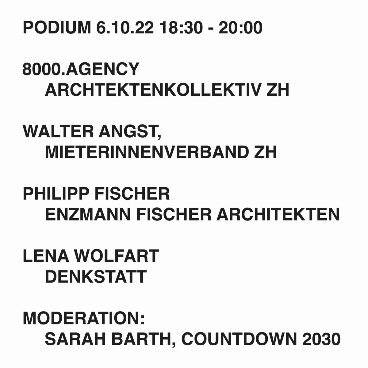 ABRISSGRÜNDE

Podium am 06.10.2022, 18:30 <a href="/S_AM_Basel/">S AM Swiss Architecture Museum</a>

Welche Kipppunkte bedingen, dass das Pendel vom Erhalt zum Abriss eines Gebäudes ausschlägt?

Moderation: Sarah Barth, Architektin, Countdown 2030

Das Publikum ist herzlich eingeladen sich an der Diskussion zu beteiligen.