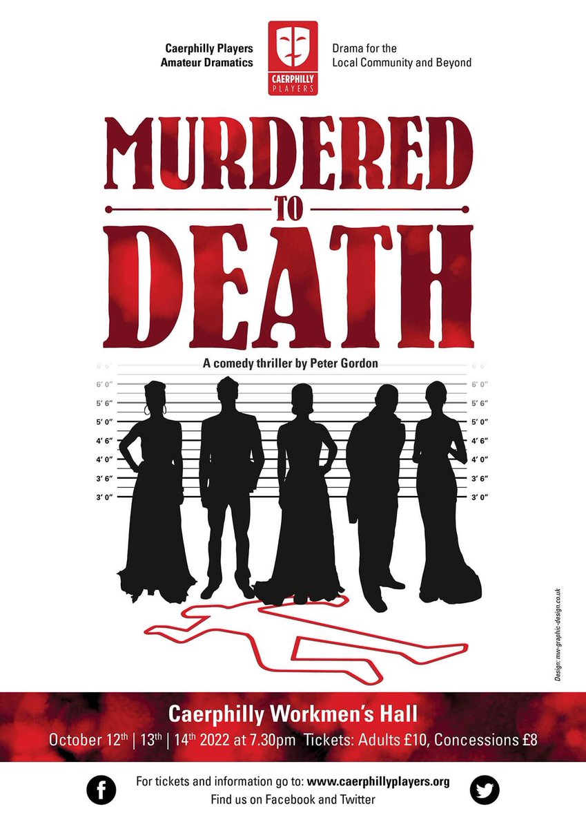Caerphilly Players (@caeramdram) on Twitter photo We’re back! And to get you into the #Halloween spirit, we’re bringing you #MurderedToDeath - a comedy thriller and cracking whodunnit 🧐 Join us <a href="/CaerphillyWorkm/">Caerphilly Workmen's Hall</a> on 12th, 13th and 14th Oct.
Support your local #Caerphilly drama group & book tickets here: eventbrite.co.uk/e/murdered-to-… We’re back! And to get you into the #Halloween spirit, we’re bringing you #MurderedToDeath - a comedy thriller and cracking whodunnit 🧐 Join us <a href="/CaerphillyWorkm/">Caerphilly Workmen's Hall</a> on 12th, 13th and 14th Oct.
Support your local #Caerphilly drama group & book tickets here: eventbrite.co.uk/e/murdered-to-…