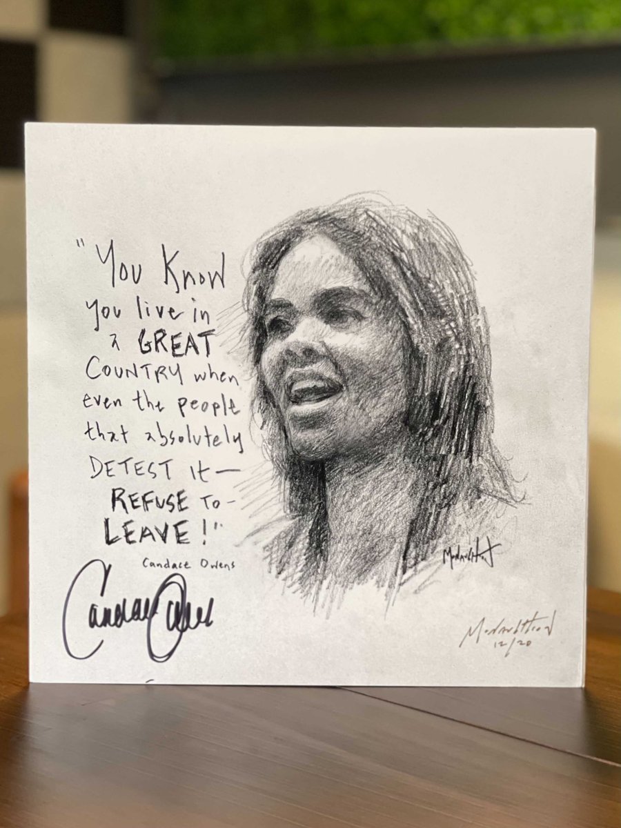 ShopWeThePeople's tweet photo. New Product Alert! Be the owner of one of these limited edition, signed copies of this Candace Owens photograph. Each copy is personally signed. Order now at the link below. LIMITED TIME ONLY. https://t.co/1gN50K5WMk https://t.co/wtCfSmCFxi