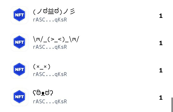 MEGAMANXRP's tweet image. The #ASCII collection by @HadaNFT is one of my favorite.

These #XLS14 #NFTs are viewable right from your @XummWallet without a viewer.

This one is called (×_×)

Holders of these NFTs will recieve 1 #HadaDog #PuzzlePiece per NFT to participate in @Hada_Dao 💫