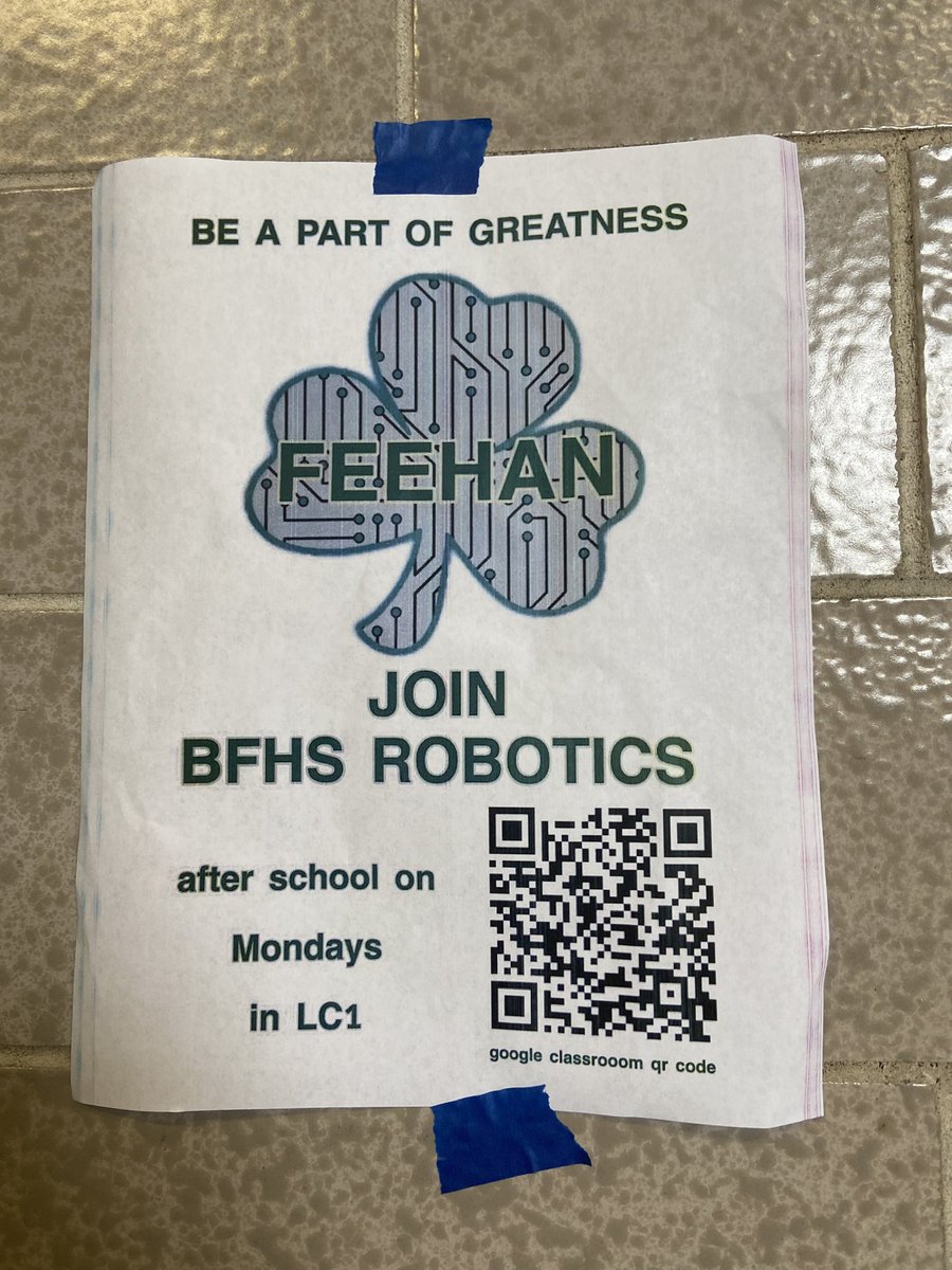 FeehanRobotics's tweet photo. Setting up the posters!! https://t.co/qT9ZcmAYgz