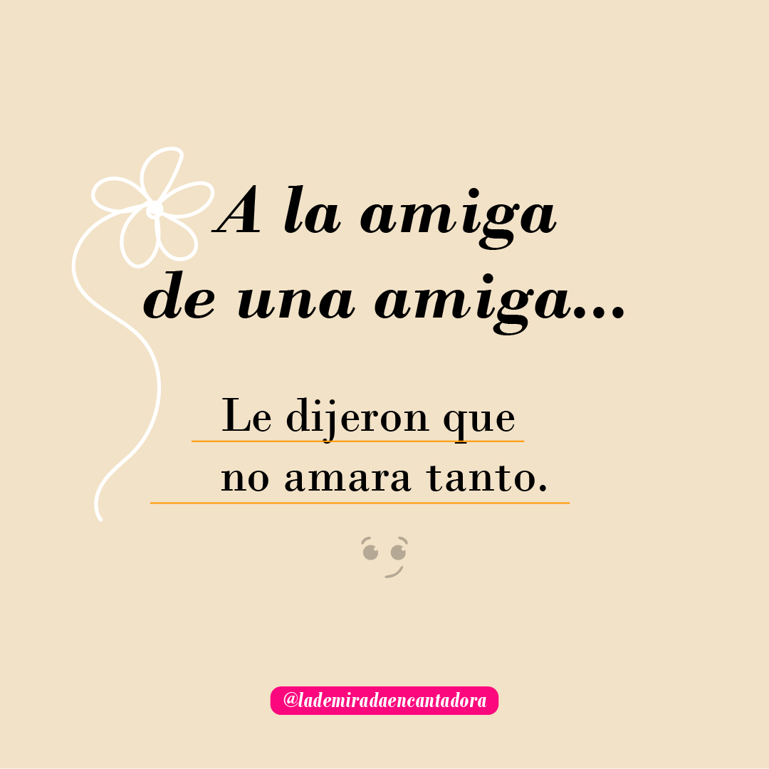 ladelasmiradas's tweet photo. #ALaAmigaDeUnaAmiga Le pasó esto ¿a ti alguna vez te han dicho que no ames tanto? Opiniones 👀👇

#Amor #AmorPropio #Relaciones #Love https://t.co/dS5HudI9Yy