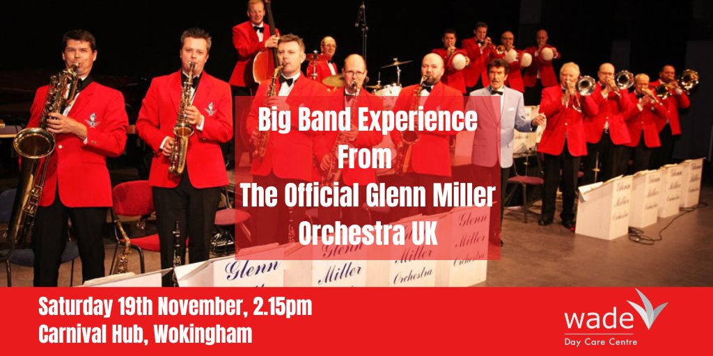 BIG BAND music comes to Wokingham in the form of the spectacular Official Glenn Miller Orchestra UK Sat 19th Nov 2.15pm. Book now 👉ticketsource.co.uk/wade-concertt #Woodley #Crowthorne #Bracknell #wokingham #livemusicwokingham