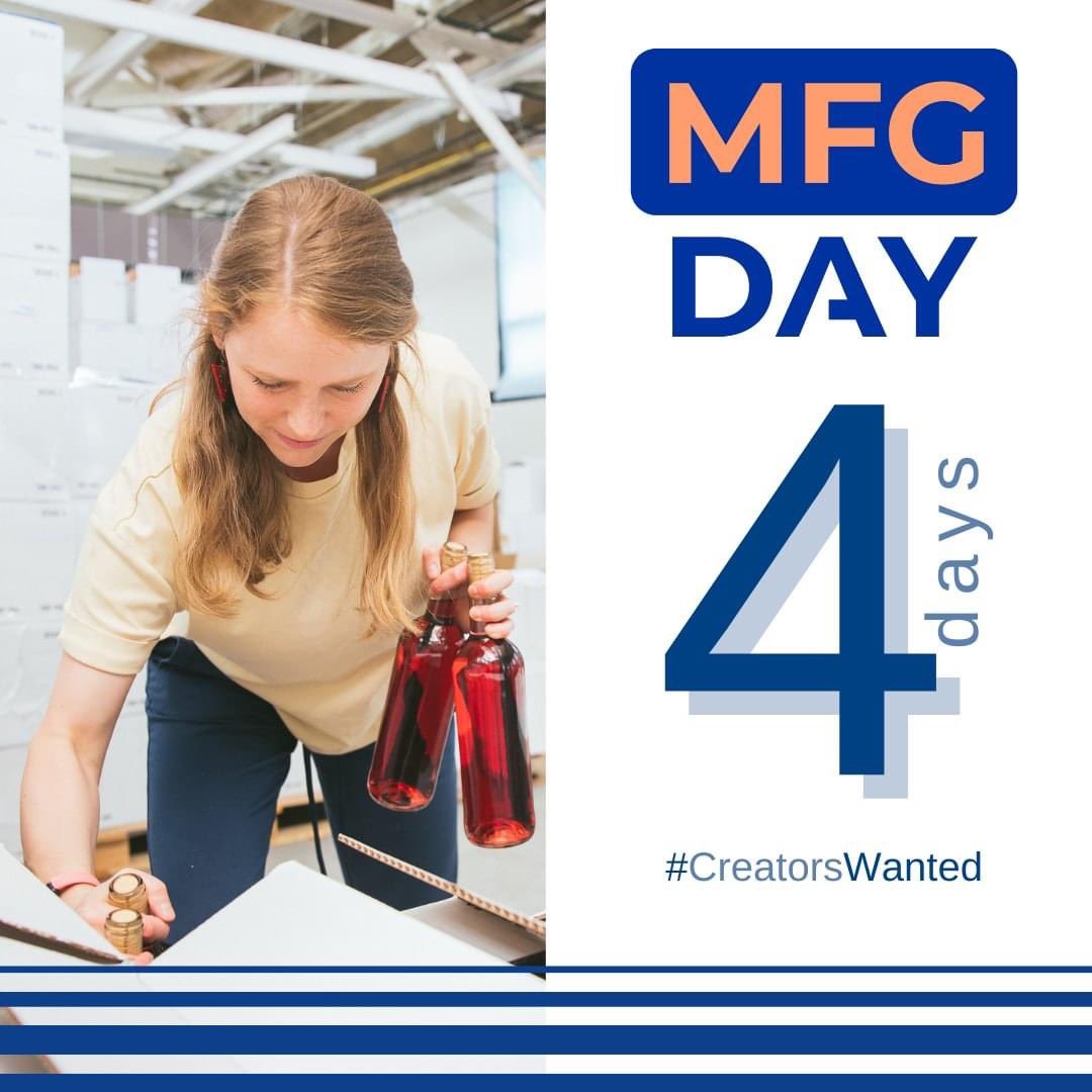 We're just 4️⃣ days away from honoring manufacturing’s biggest annual event.  Help inspire the next generation of creators + join us in celebrating #MFGDay22 this Friday, October 7th!🛠

#allentownedc #creatorswanted