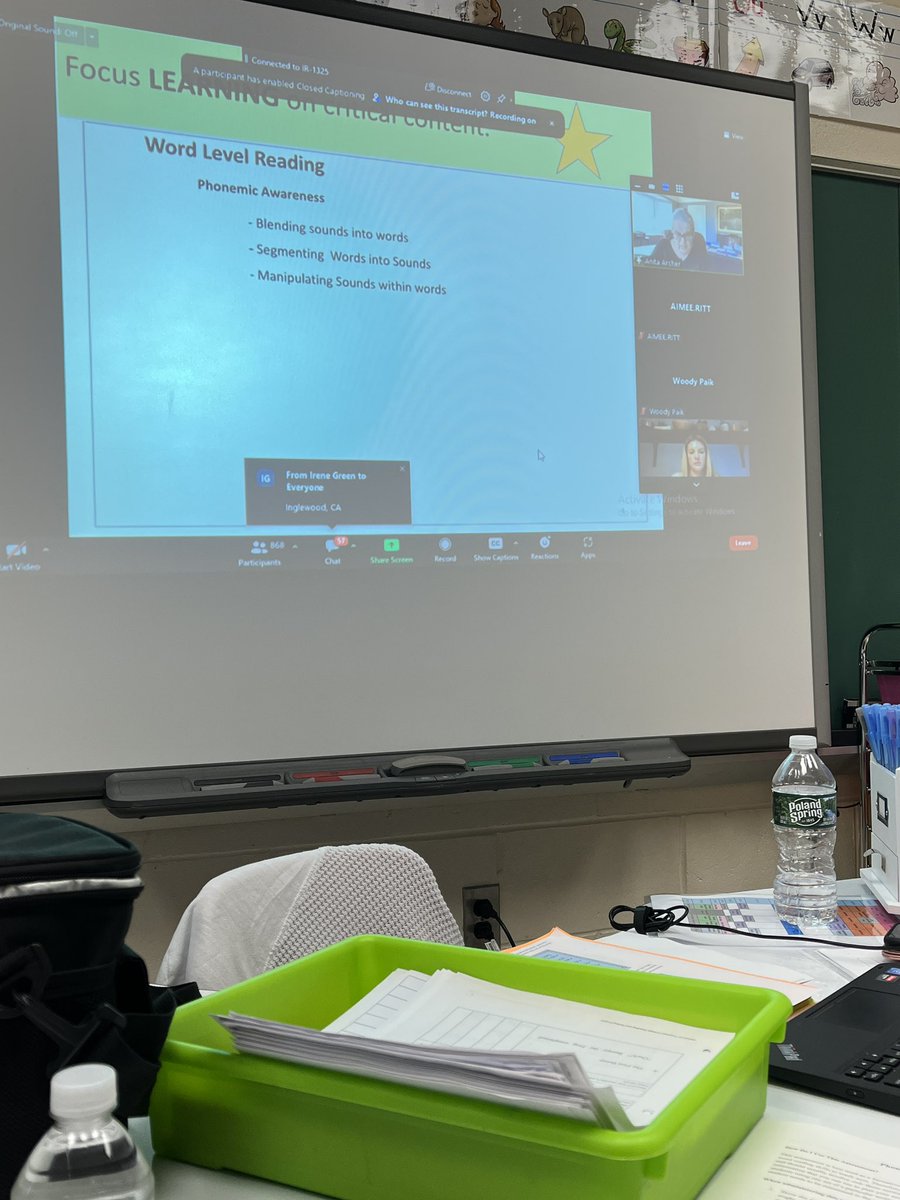 Afternoon PD with my partner! The Science of Explicit Instruction with Dr. Anita Archer to end our day as specialists ☺️ #teachthestuffandcutthefluff