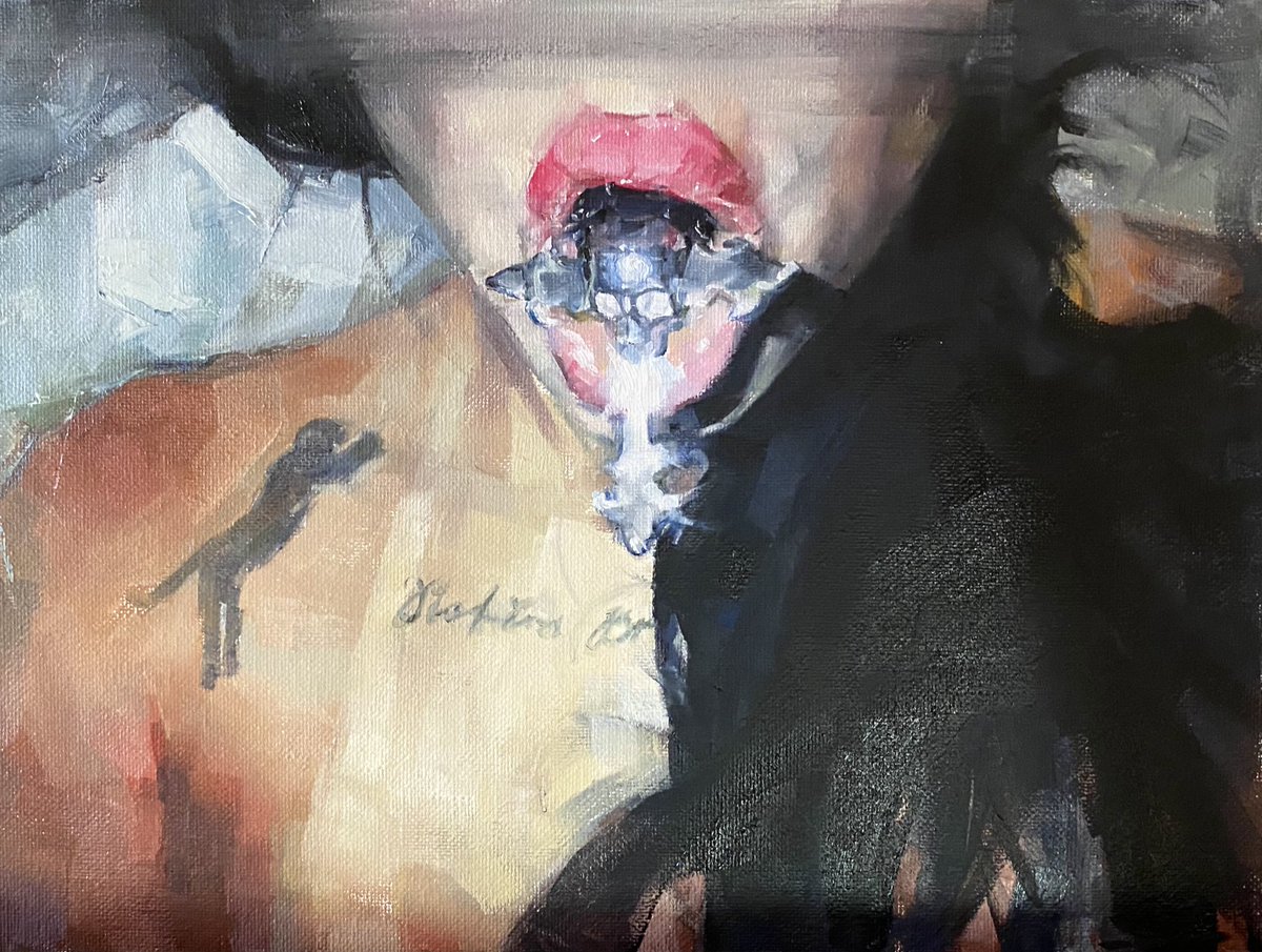 teased, 
oil on canvas